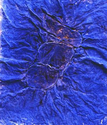 oval in blau 110x70cm